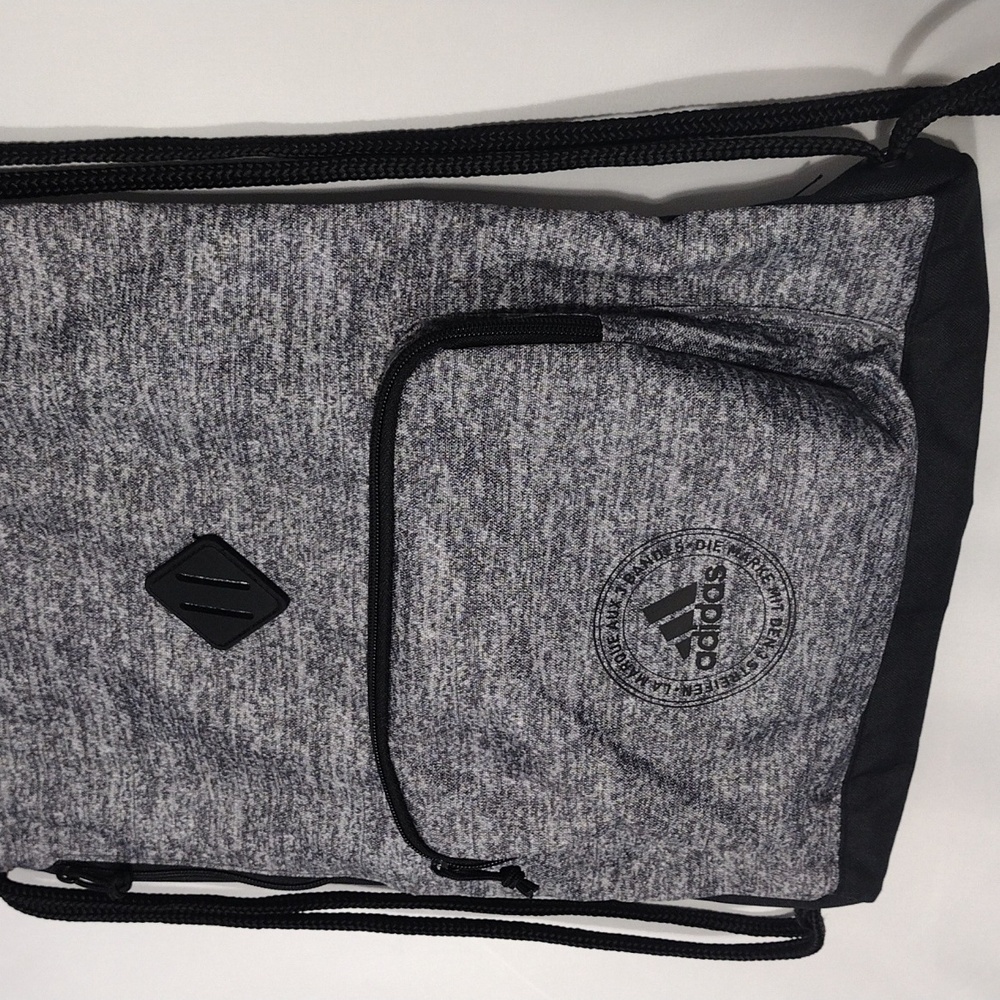 Euc Adidas Gray Drawstring Bag - image 2